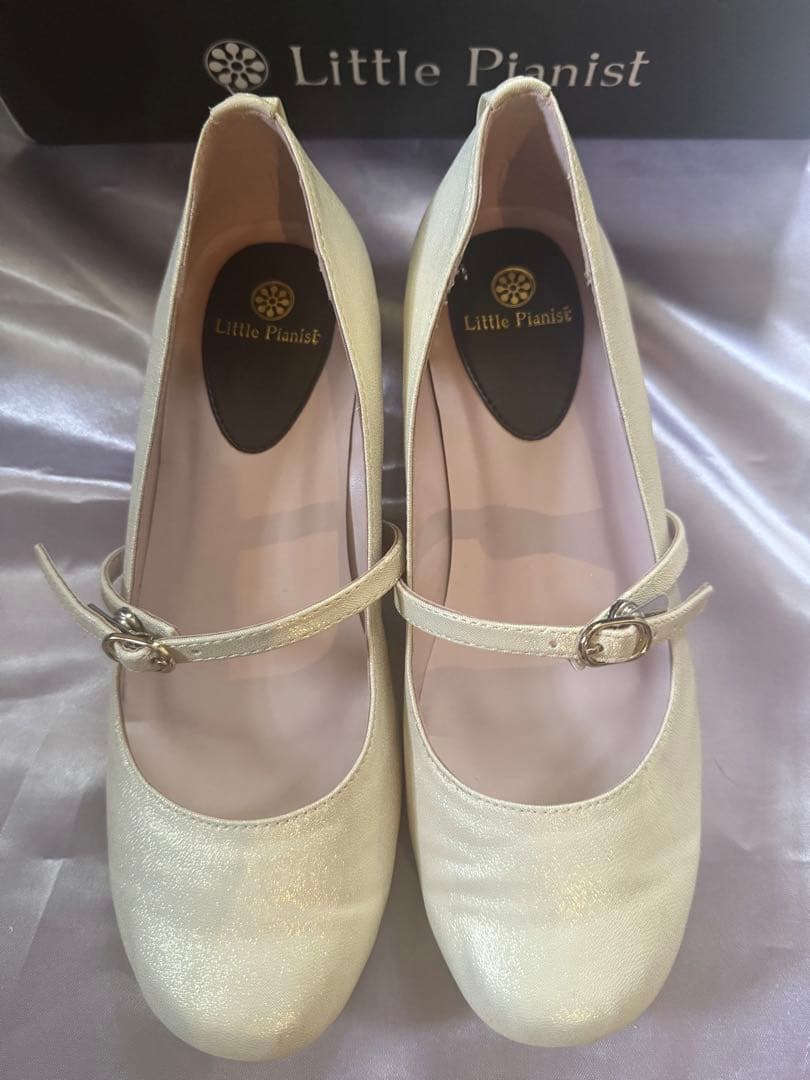Little Pianist ストラップシューズ 23cm アイボリー