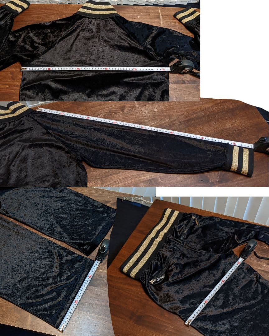 JAPONAIS BLEU　薄手　ベロア　上下セット　セットアップ　ジャージ　黒