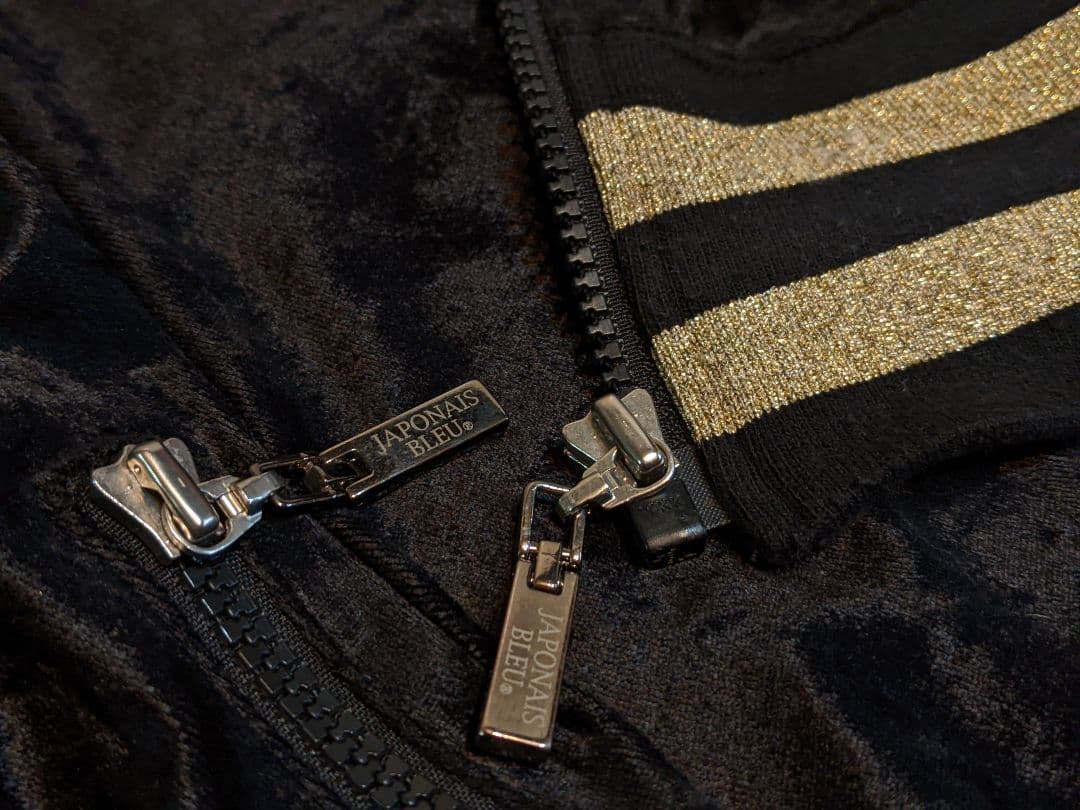 JAPONAIS BLEU　薄手　ベロア　上下セット　セットアップ　ジャージ　黒