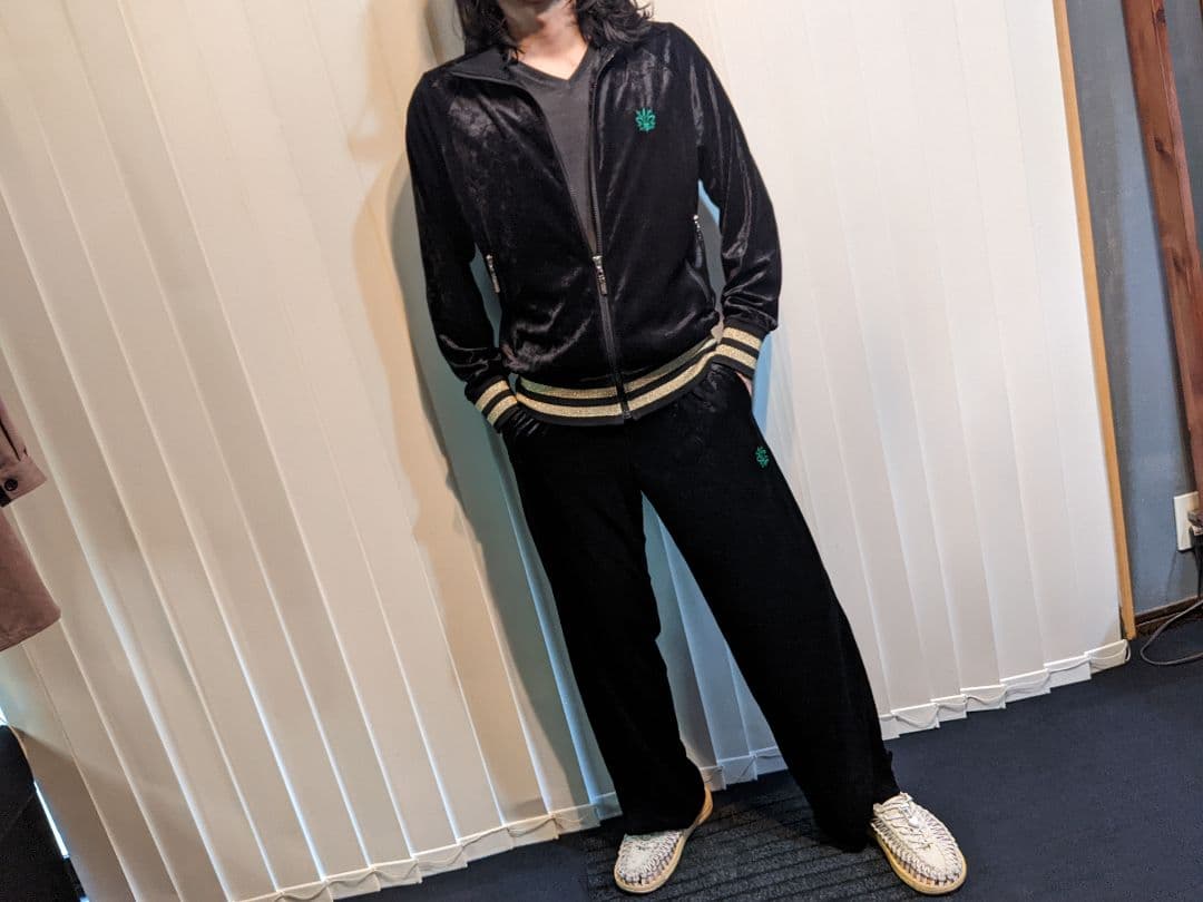 JAPONAIS BLEU　薄手　ベロア　上下セット　セットアップ　ジャージ　黒