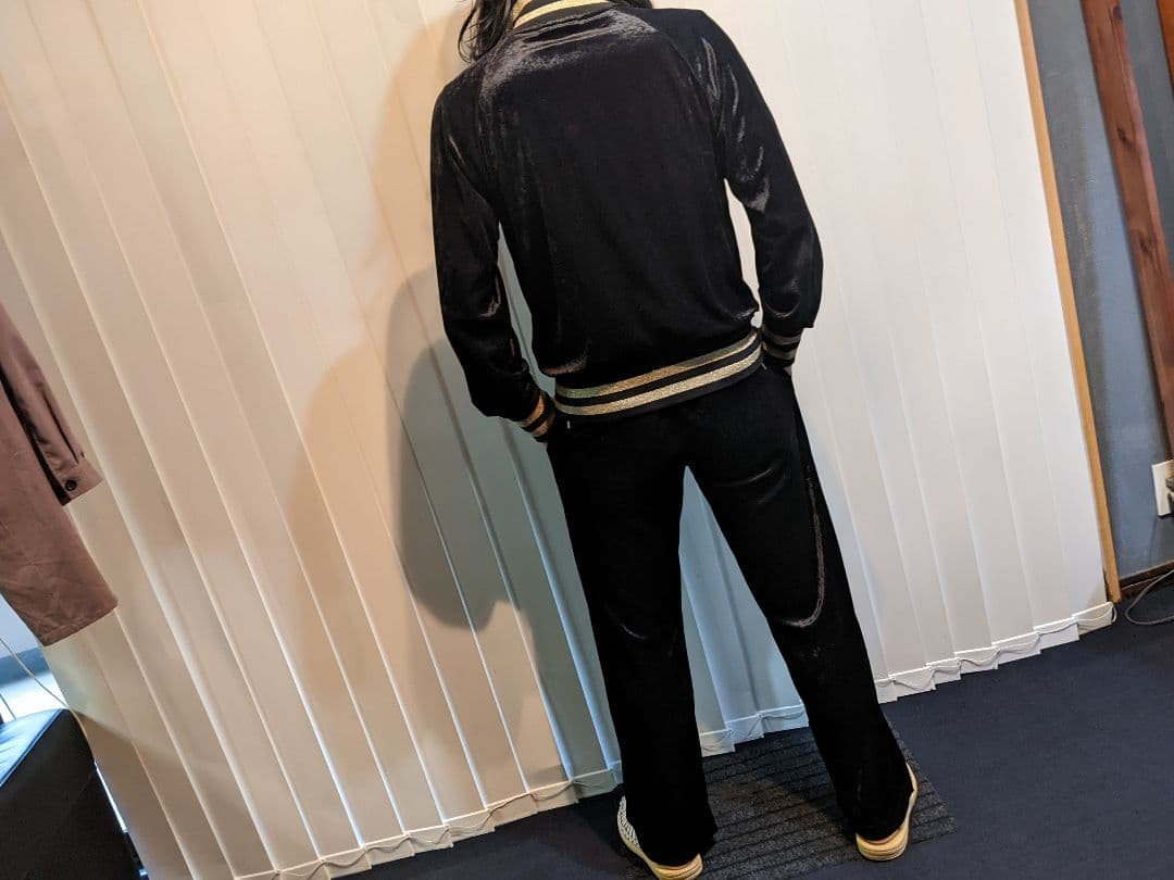 JAPONAIS BLEU　薄手　ベロア　上下セット　セットアップ　ジャージ　黒