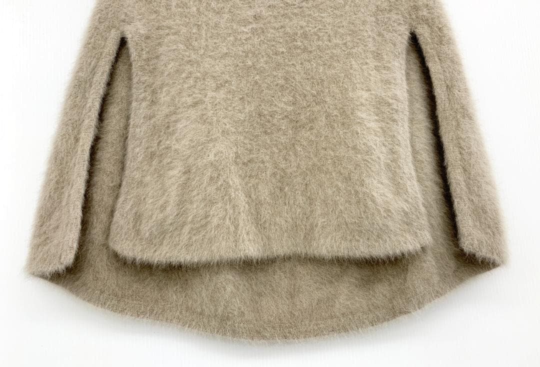 p*o様 【M168】BEARDSLEY ビアズリー ファーニットポンチョ モカ