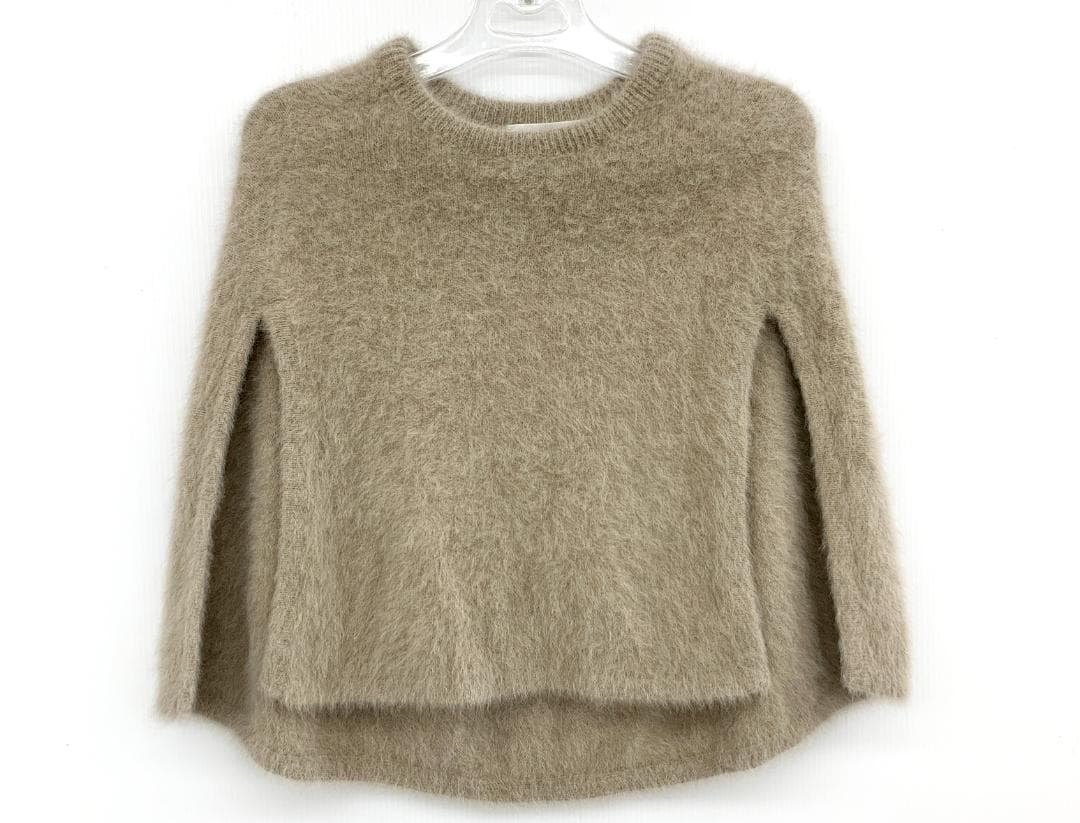 p*o様 【M168】BEARDSLEY ビアズリー ファーニットポンチョ モカ