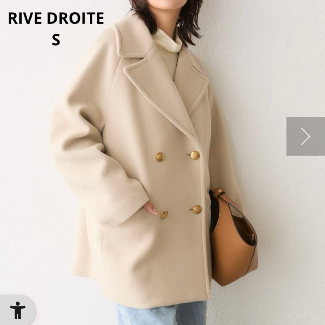 新品！【リヴドロワ】ベージュ　 ラグランPコート　S 36 ウールコート
