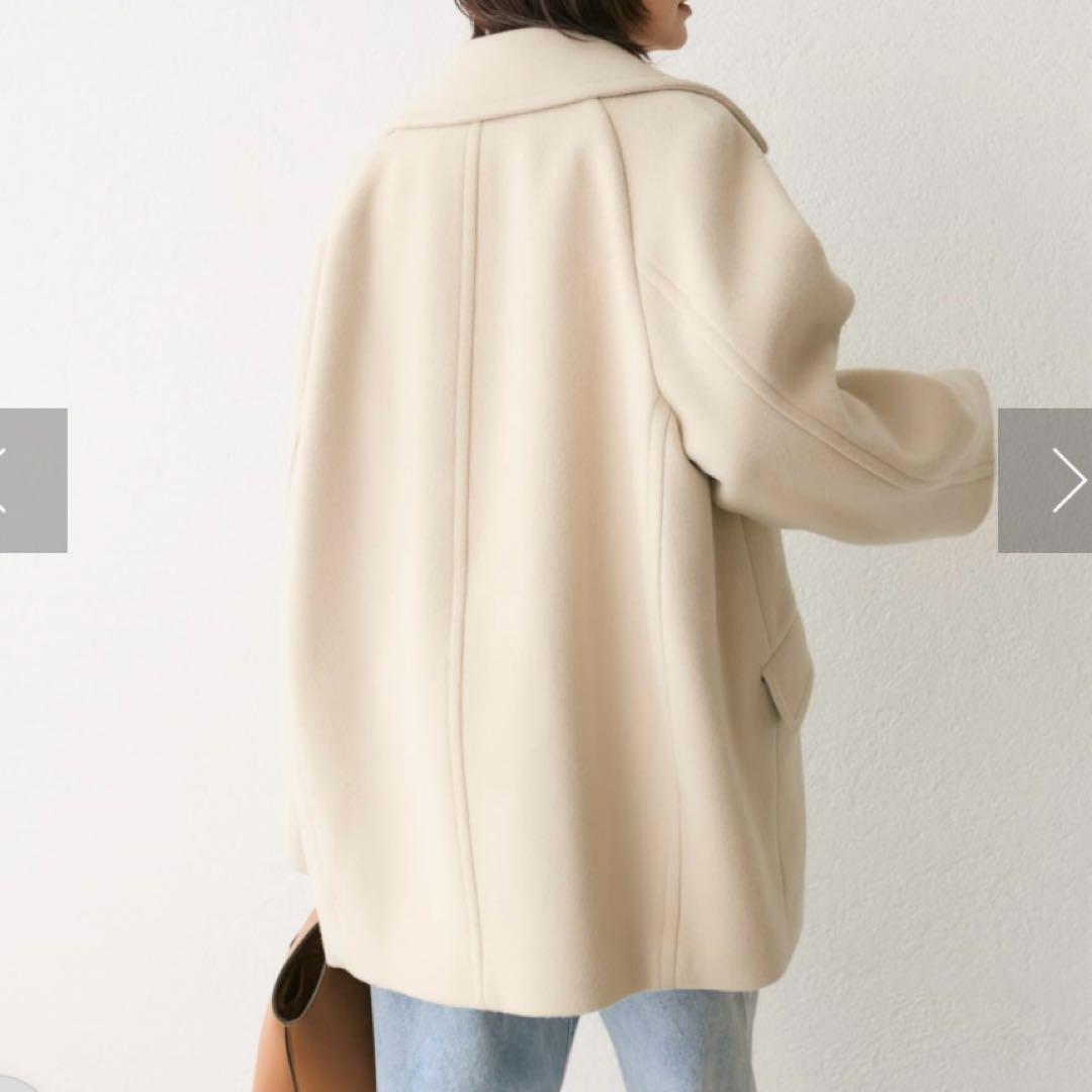 新品！【リヴドロワ】ベージュ　 ラグランPコート　S 36 ウールコート