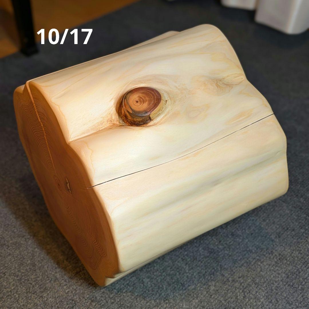 天然ヒバ　切り株　丸太　椅子　スツール　テーブル　高さ約28㎝