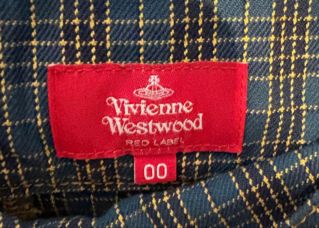 レア！美品！チェック柄ウエストリボン付きタイトスカート