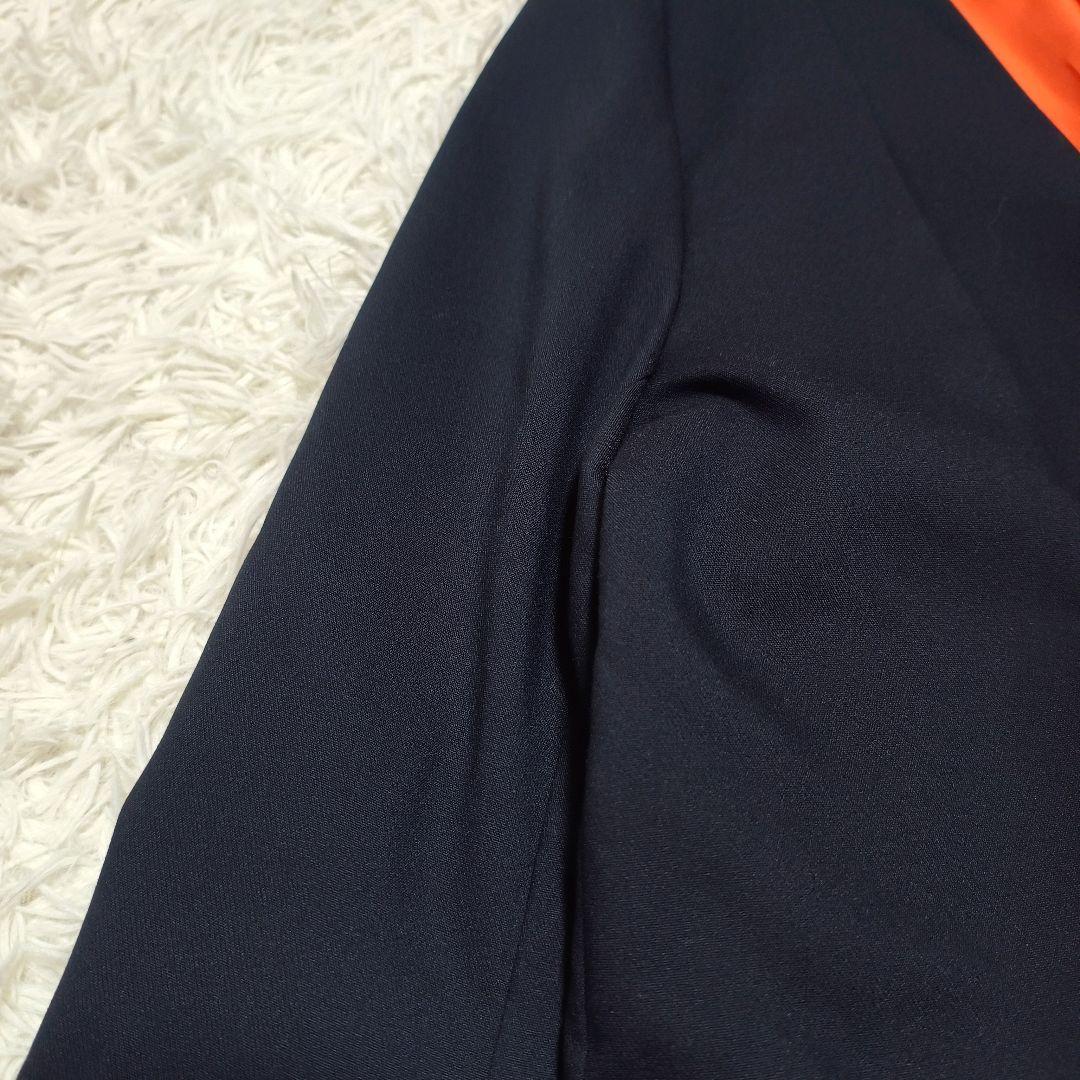 リズレー ノーカラー2WAYジャケット ネイビー