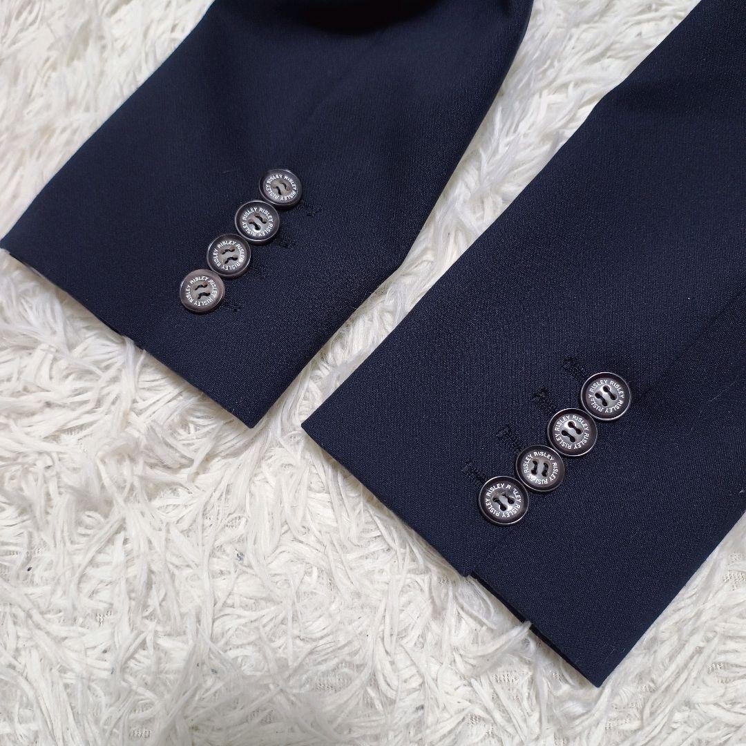 リズレー ノーカラー2WAYジャケット ネイビー