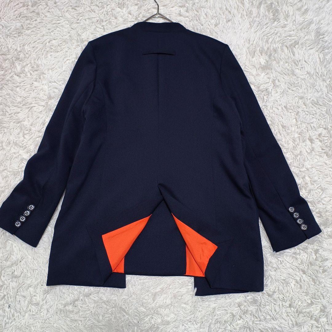 リズレー ノーカラー2WAYジャケット ネイビー