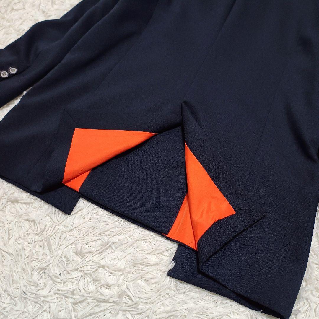 リズレー ノーカラー2WAYジャケット ネイビー