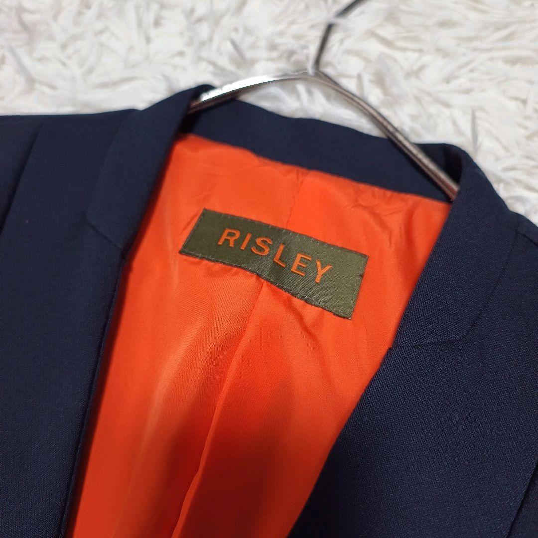 リズレー ノーカラー2WAYジャケット ネイビー