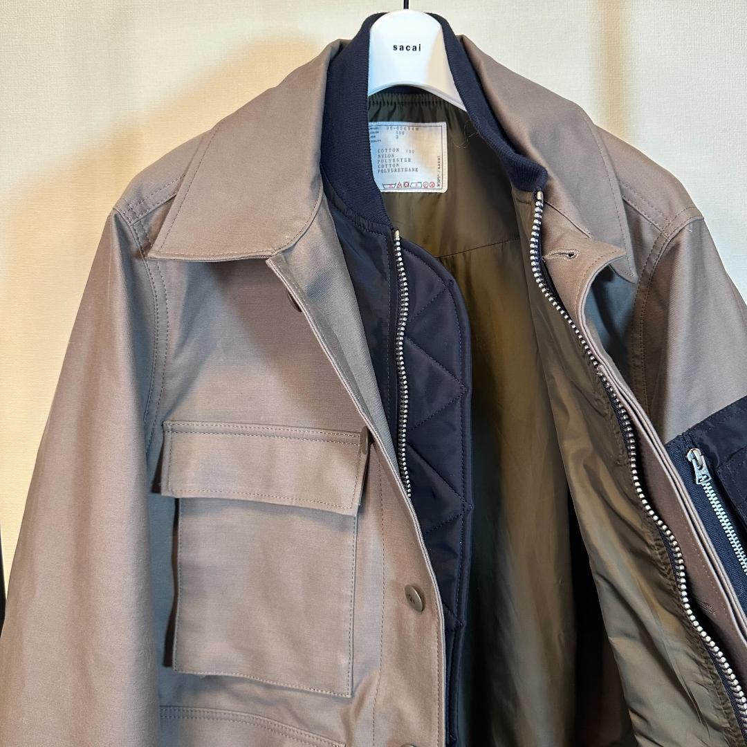 sacai×WTAPS サカイ MA-1 ジャケット トープ サイズ3