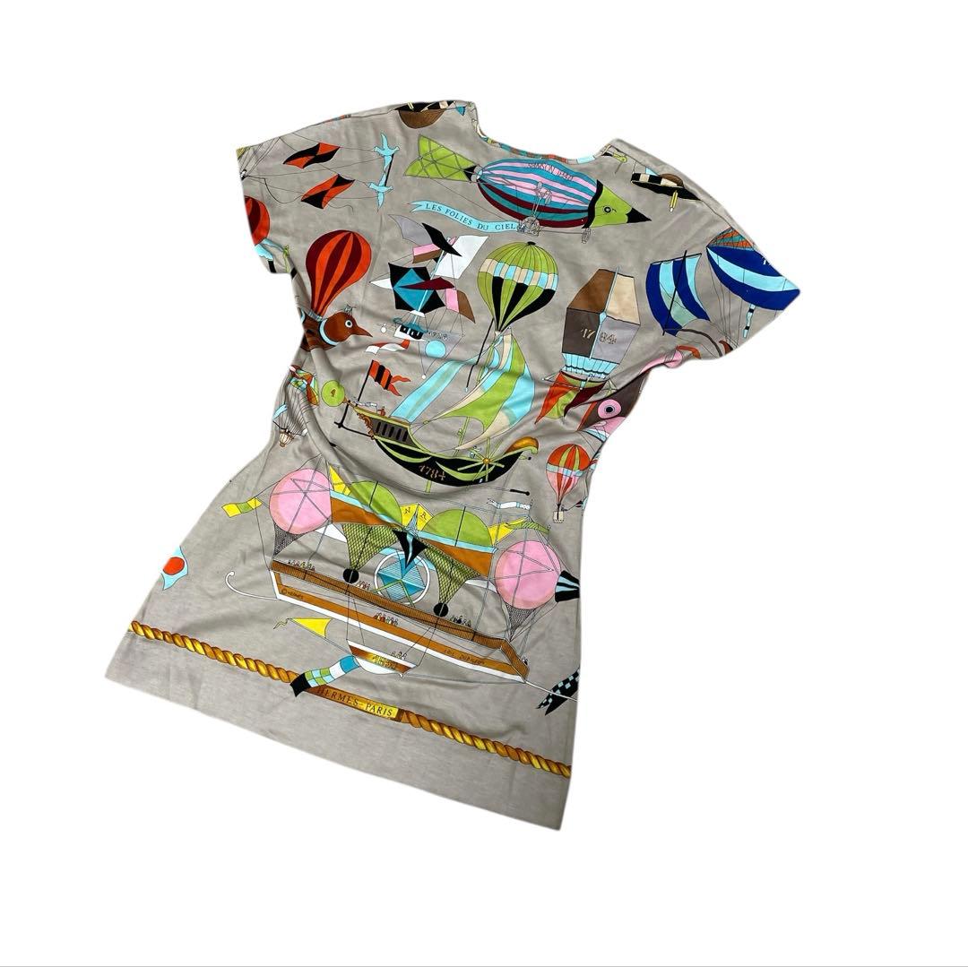 美品⭐︎エルメス　HERMES 気球柄Tシャツ　レディースSサイズ