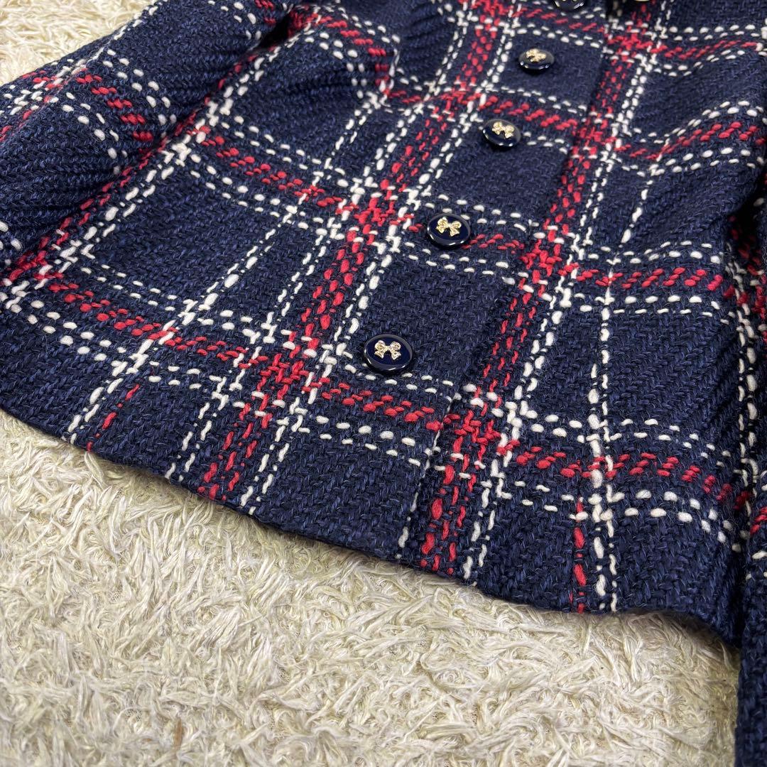 エムズグレイシー　カタログ掲載　現行　2way ツイード　ジャケット リボン