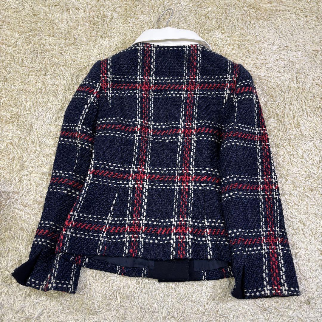 エムズグレイシー　カタログ掲載　現行　2way ツイード　ジャケット リボン