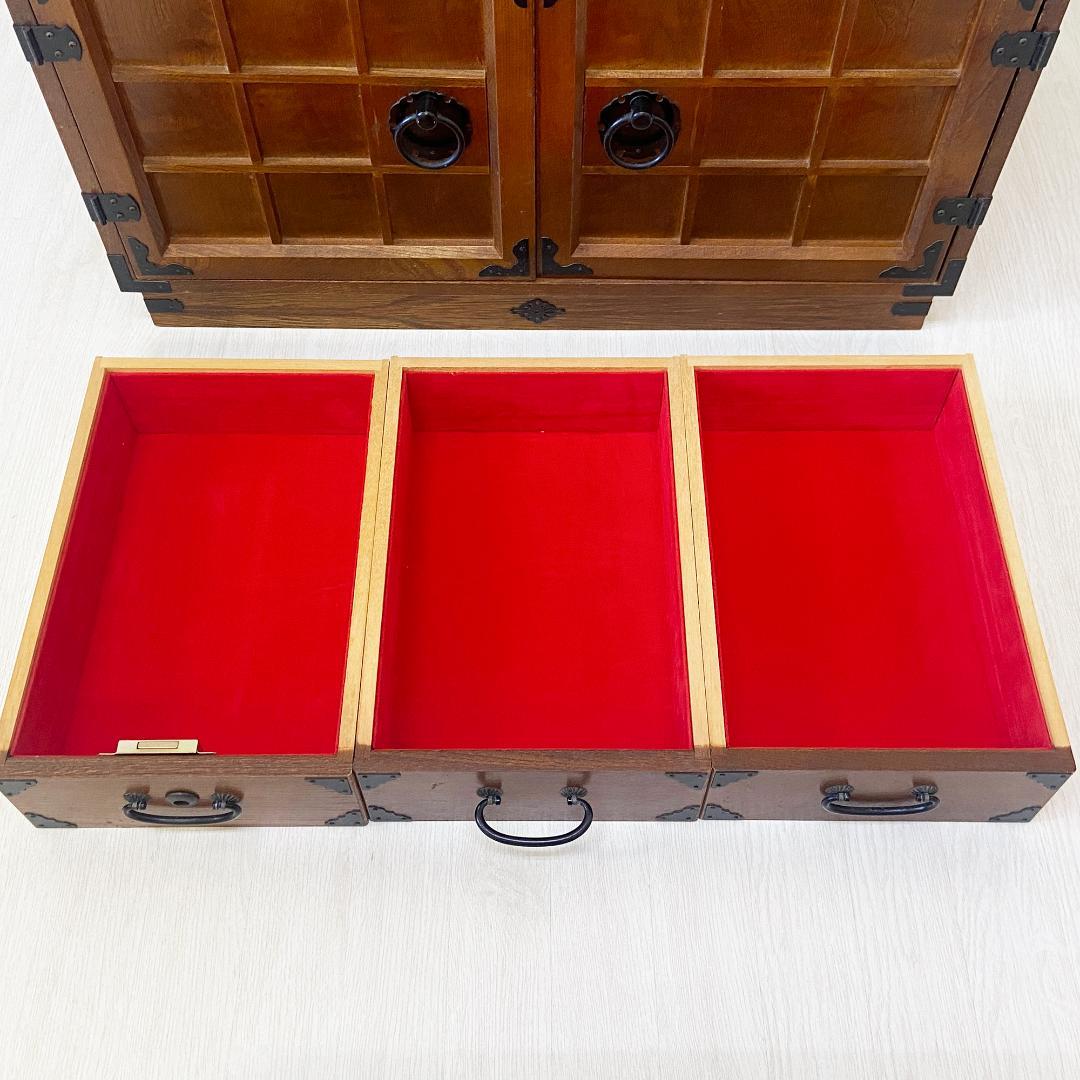 希少 箪笥 裁縫箱 木箱 からくり 隠しあり 古道具 和ダンス レトロ