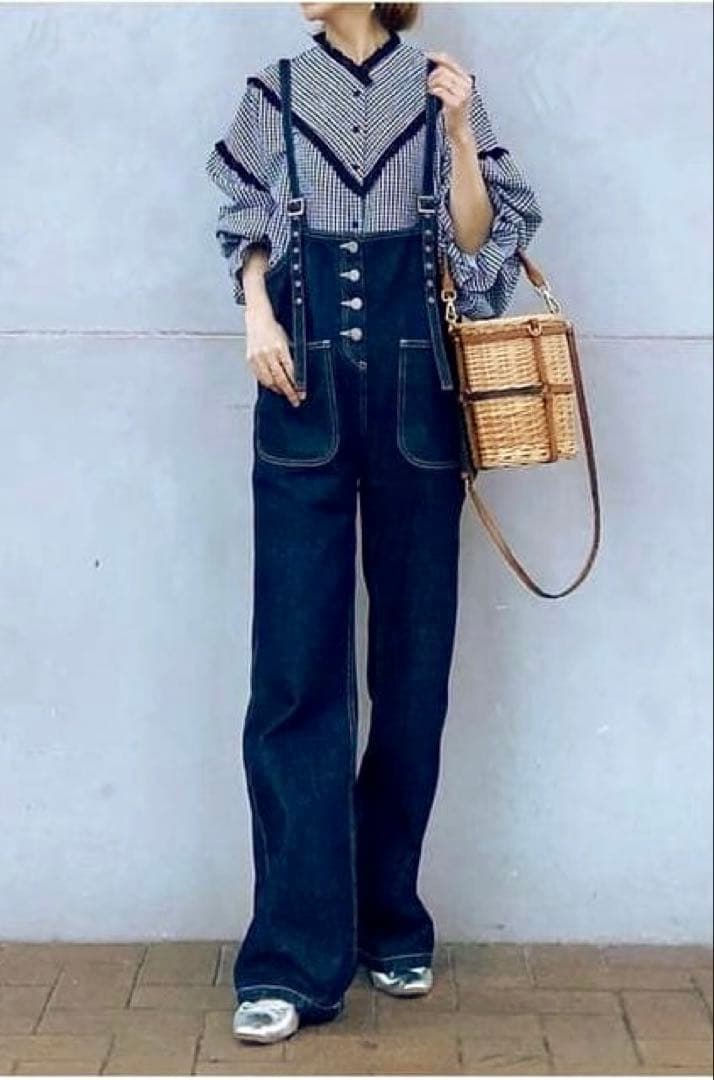 美品✨Bay Bee デニムサロペット/オーバーオール　インディゴ