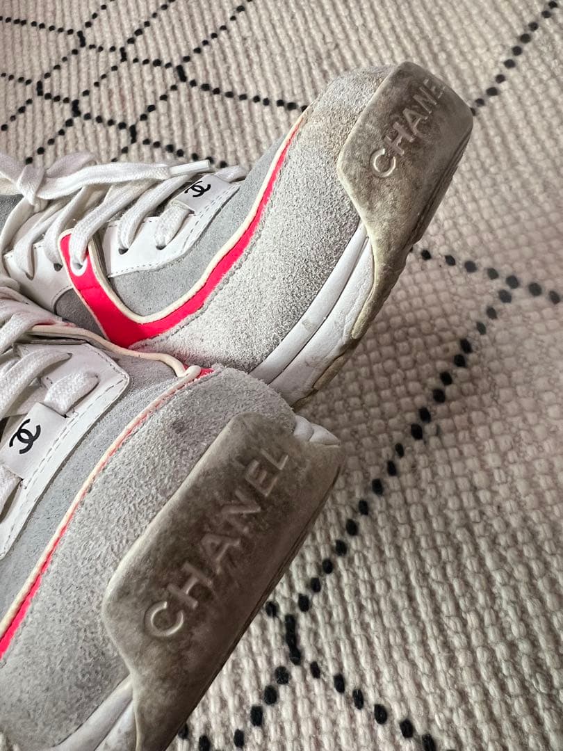 CHANEL シャネル　ココマーク　スウェード レザー　スニーカー　35 1/2