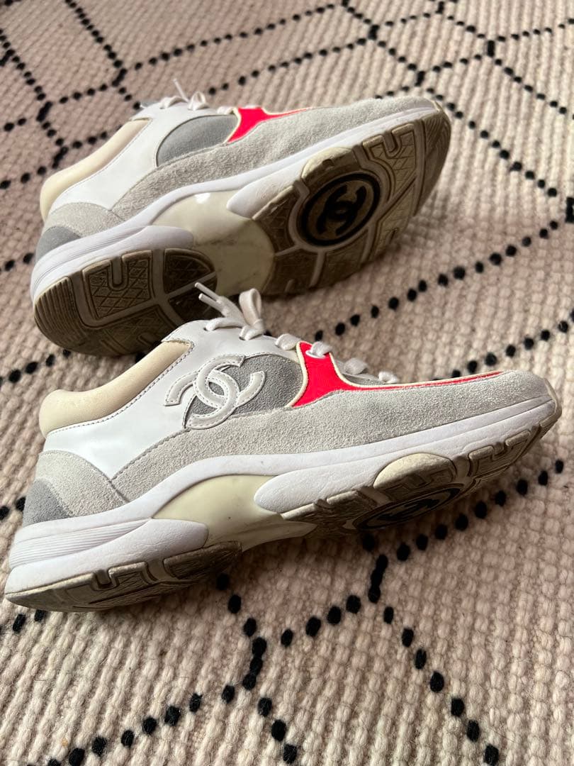 CHANEL シャネル　ココマーク　スウェード レザー　スニーカー　35 1/2