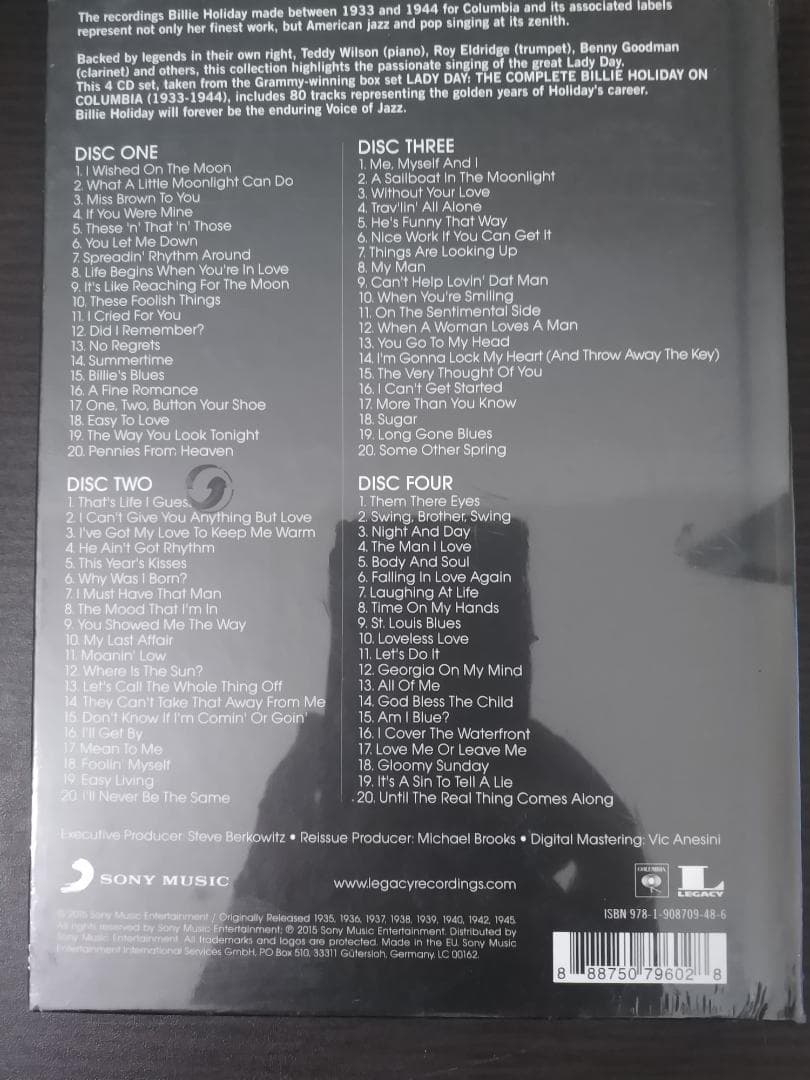 BILLIE HOLIDAY Lady Day 4枚組 コロムビアリマスター盤