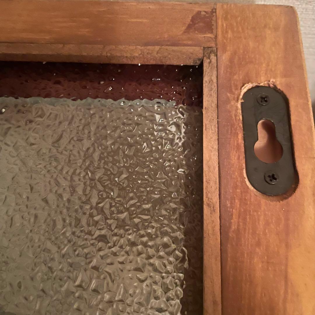 アンティーク風 ステンドグラスフック付きパネル