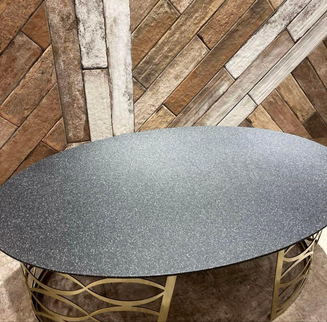 モデルルーム展示品・高級センターテーブル　石、金属