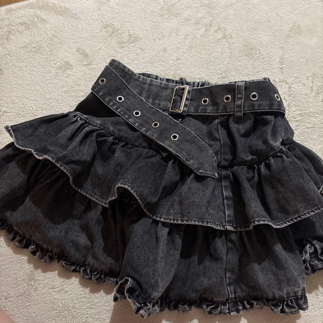 Hauls スカート ハウルズ ティアードデニムスカート