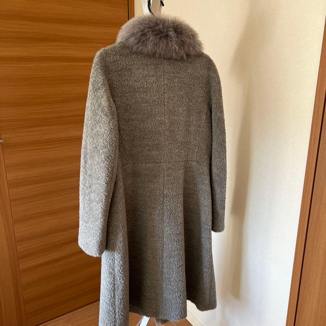 Max Mara studio グレー アルパカ混 チェスターコート JP38