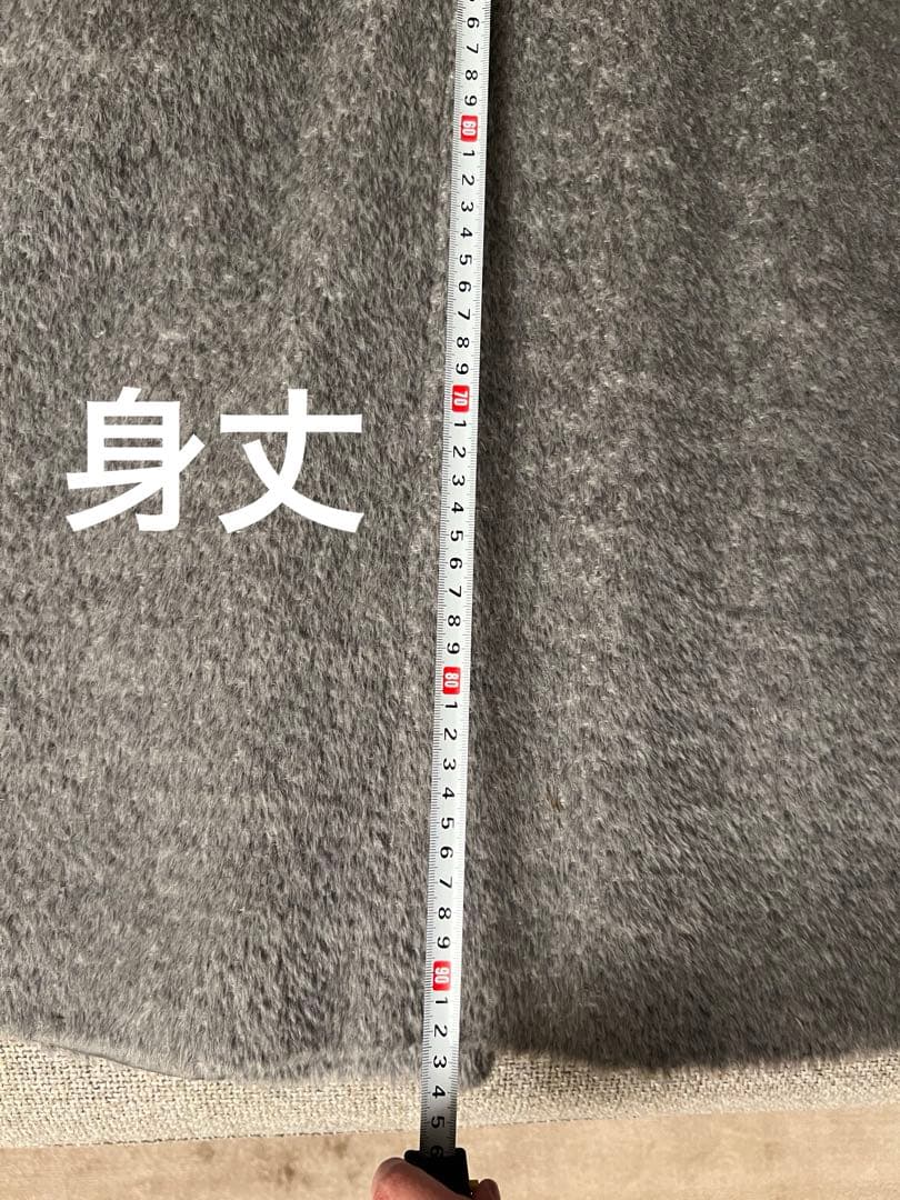 Max Mara studio グレー アルパカ混 チェスターコート JP38