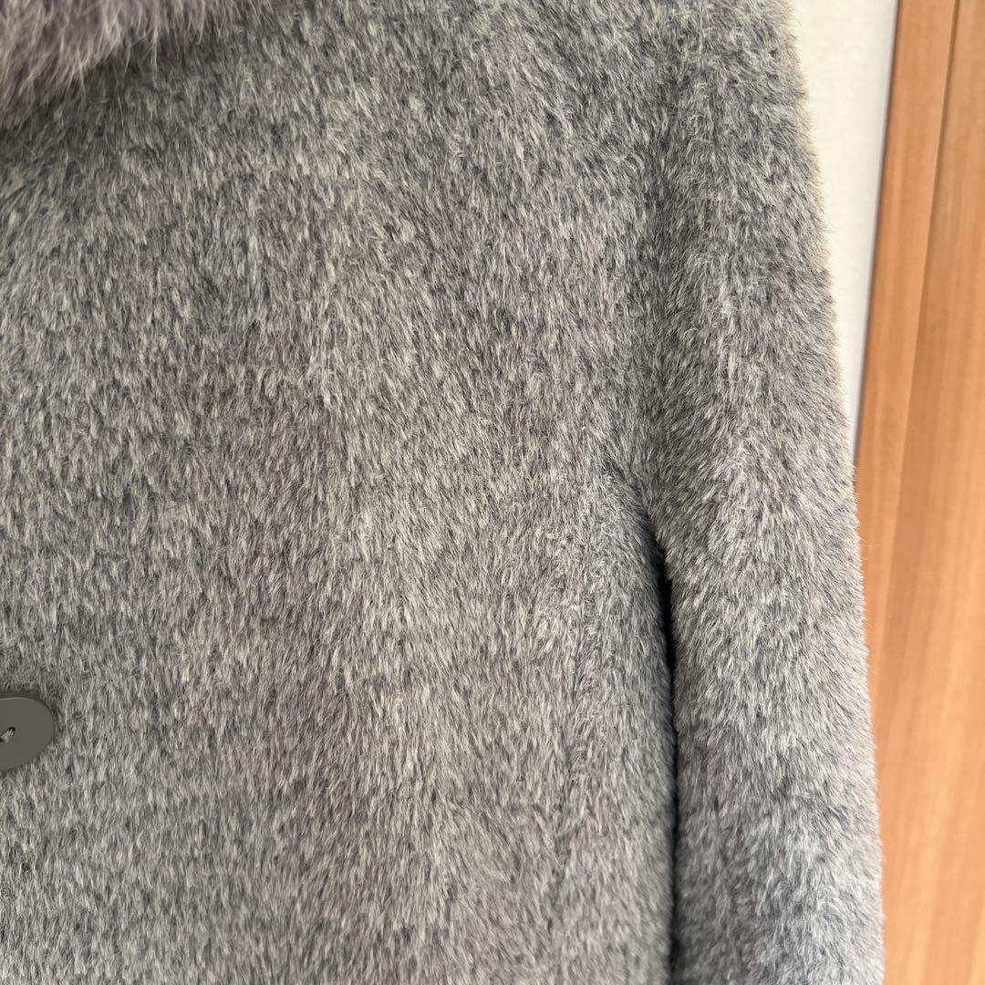 Max Mara studio グレー アルパカ混 チェスターコート JP38