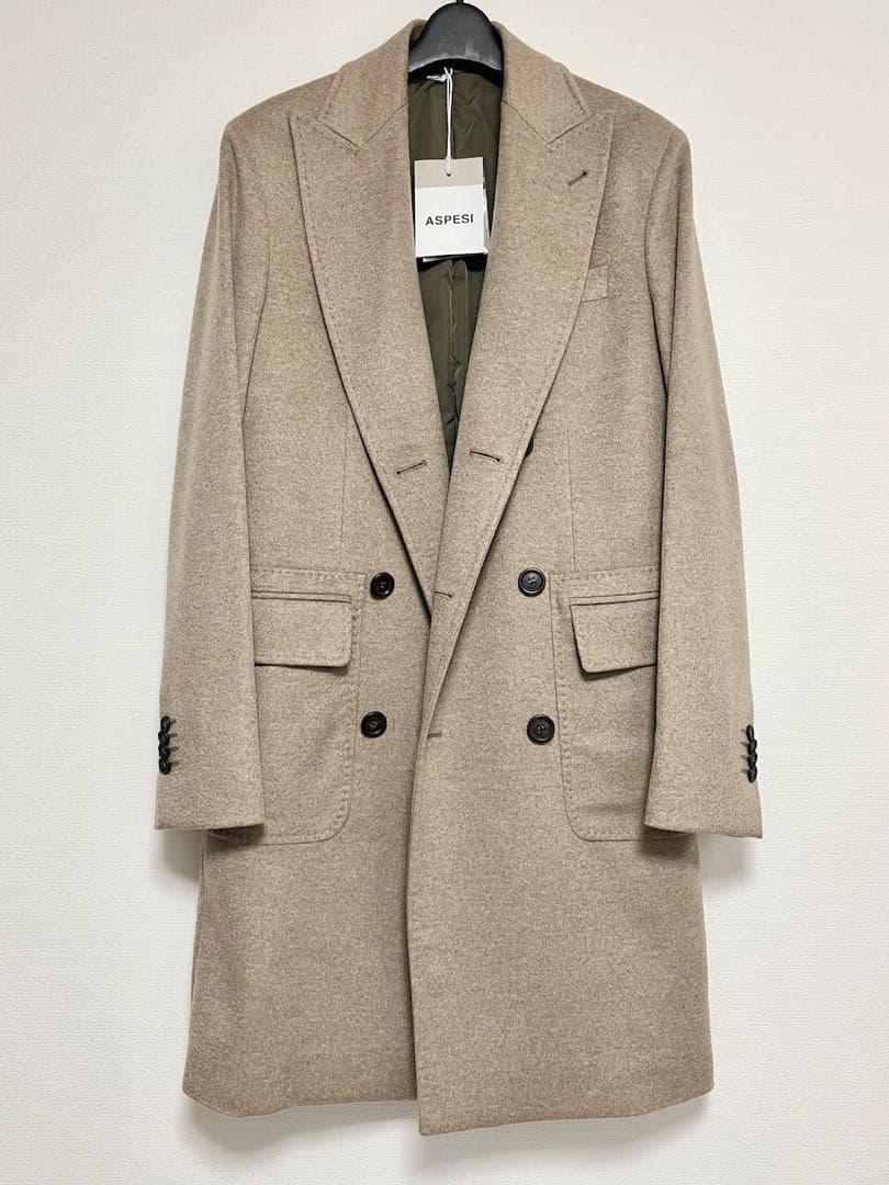 ASPESI カシミア ダブルブレスト コート 新品 サイズXS
