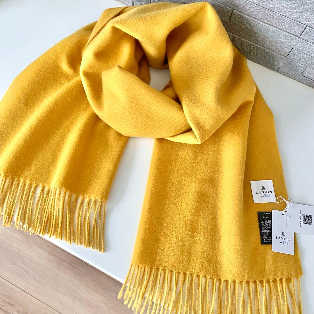 新品★LANVIN en blueランバン★マフラー ストール カシミヤ100%