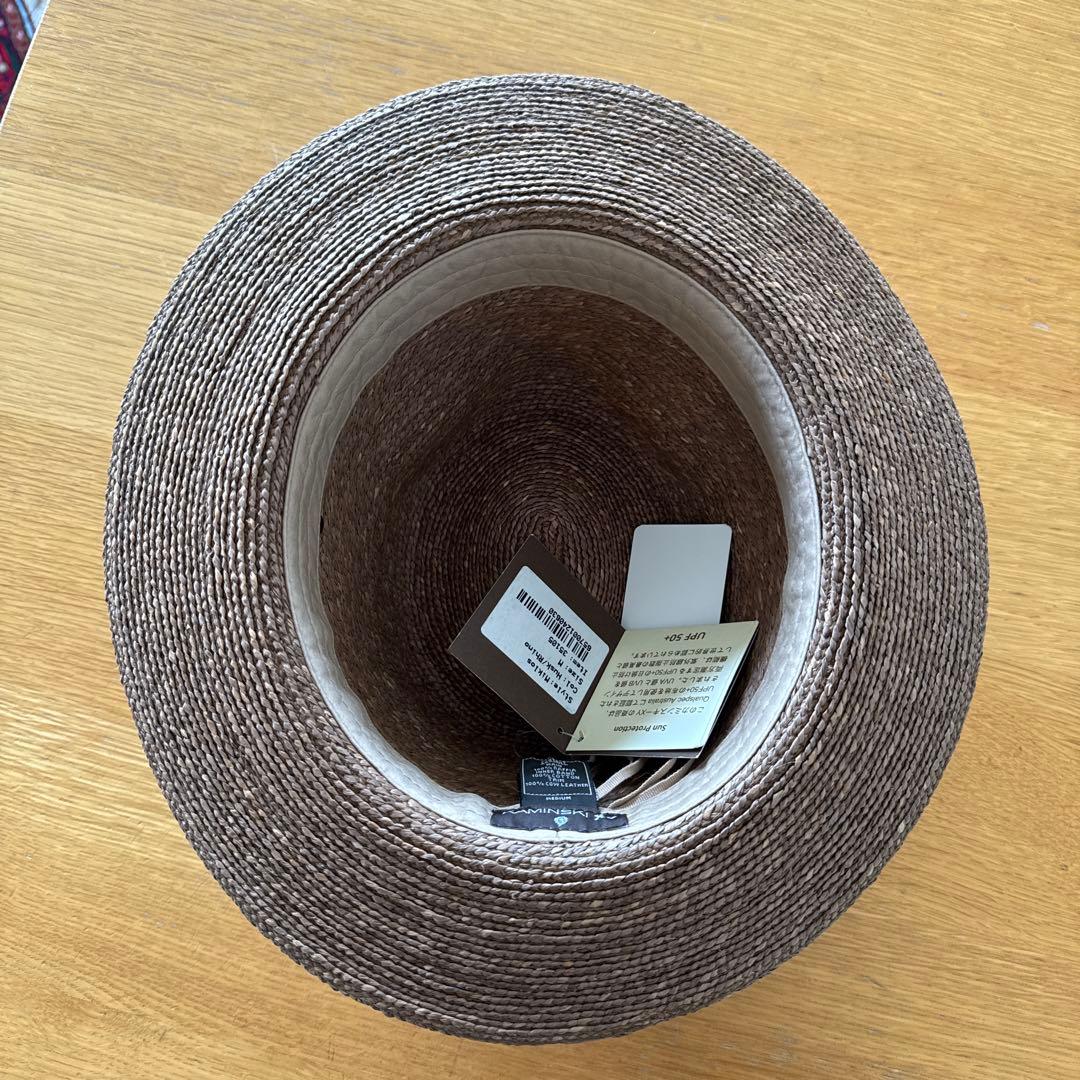 【新品未使用タグ付き】KAMINSKI XY カミンスキー　ラフィアハット　帽子