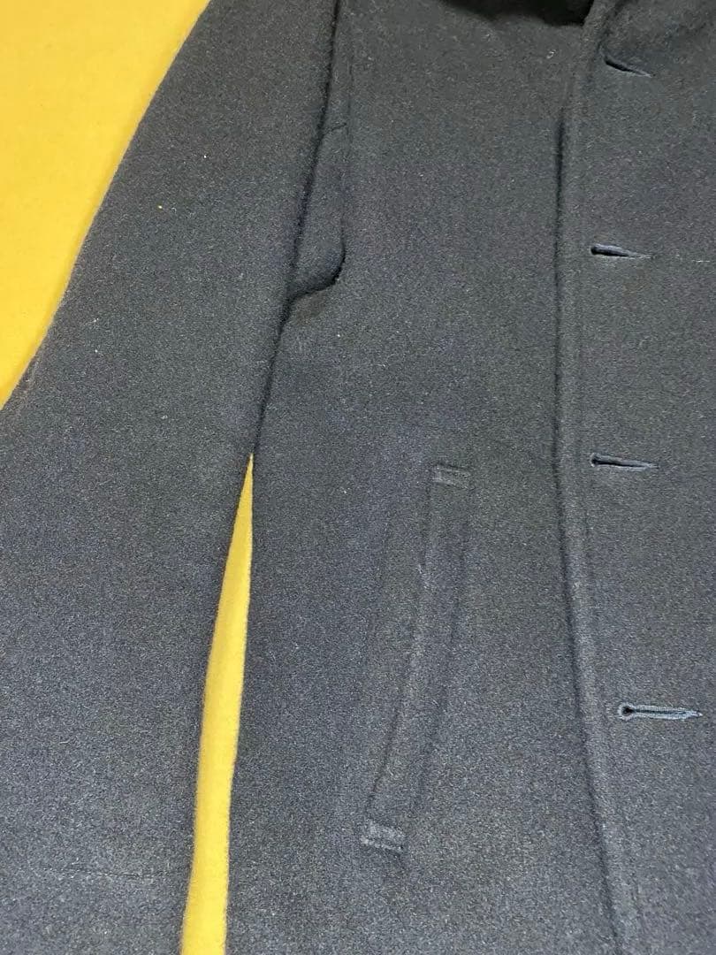 DANTON ネイビー メルトンウールコート 40