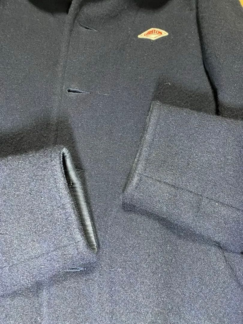 DANTON ネイビー メルトンウールコート 40