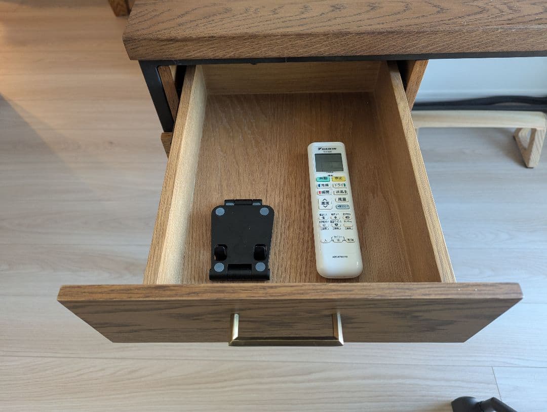 Re:CENO｜デスク WIRY／BR・ 2引き出し付き