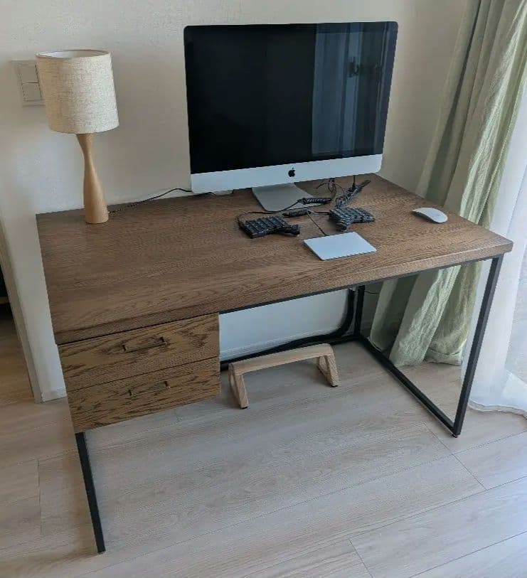 Re:CENO｜デスク WIRY／BR・ 2引き出し付き