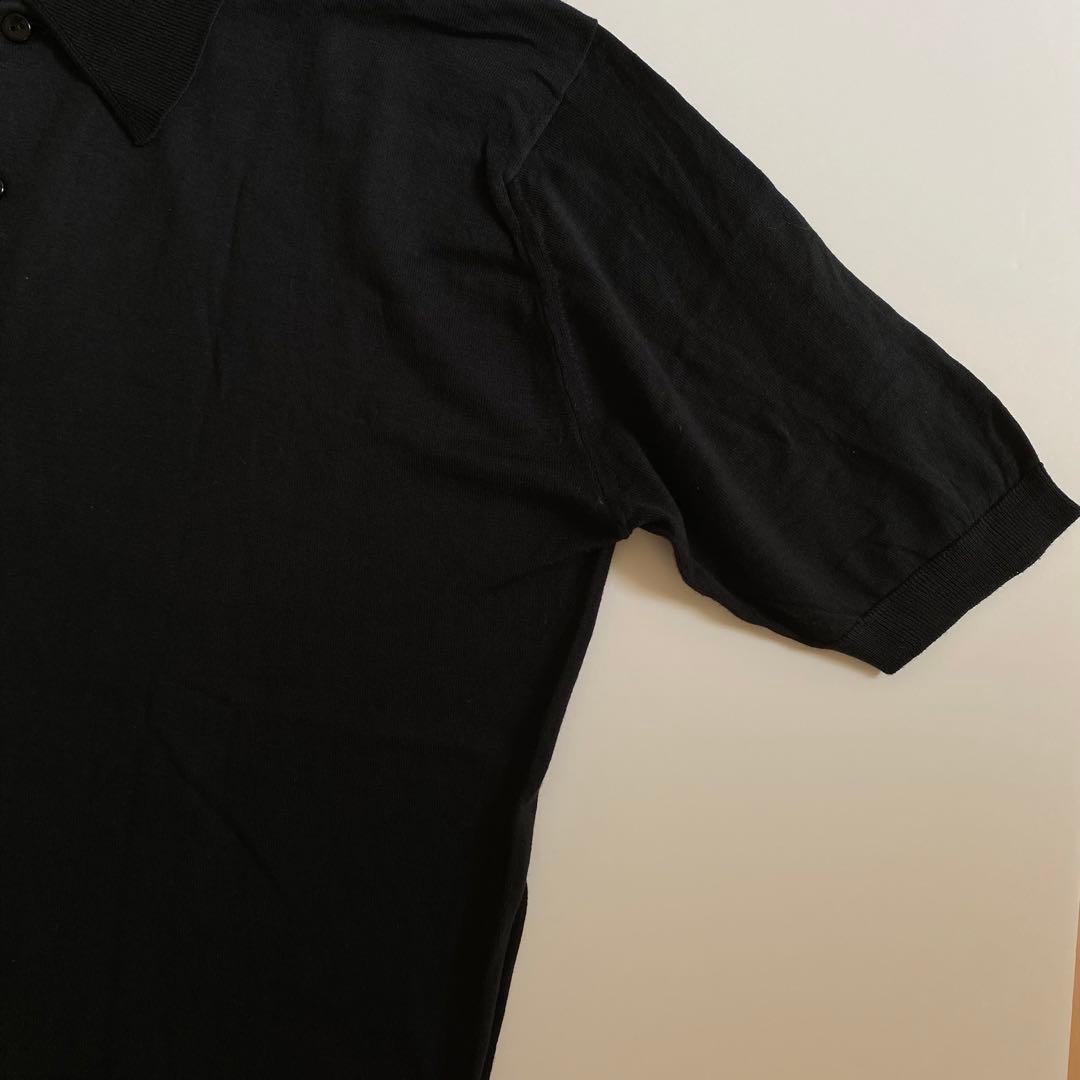 美品 イギリス製 john smedley ニットポロ シーアイランドコットン
