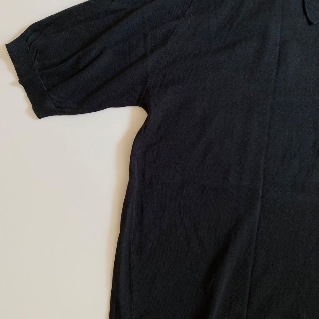 美品 イギリス製 john smedley ニットポロ シーアイランドコットン