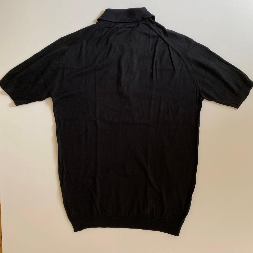 美品 イギリス製 john smedley ニットポロ シーアイランドコットン