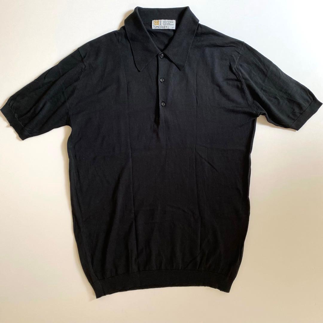 美品 イギリス製 john smedley ニットポロ シーアイランドコットン
