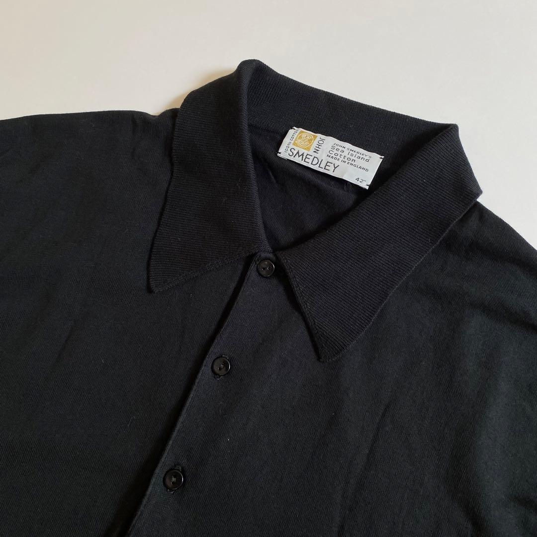 美品 イギリス製 john smedley ニットポロ シーアイランドコットン
