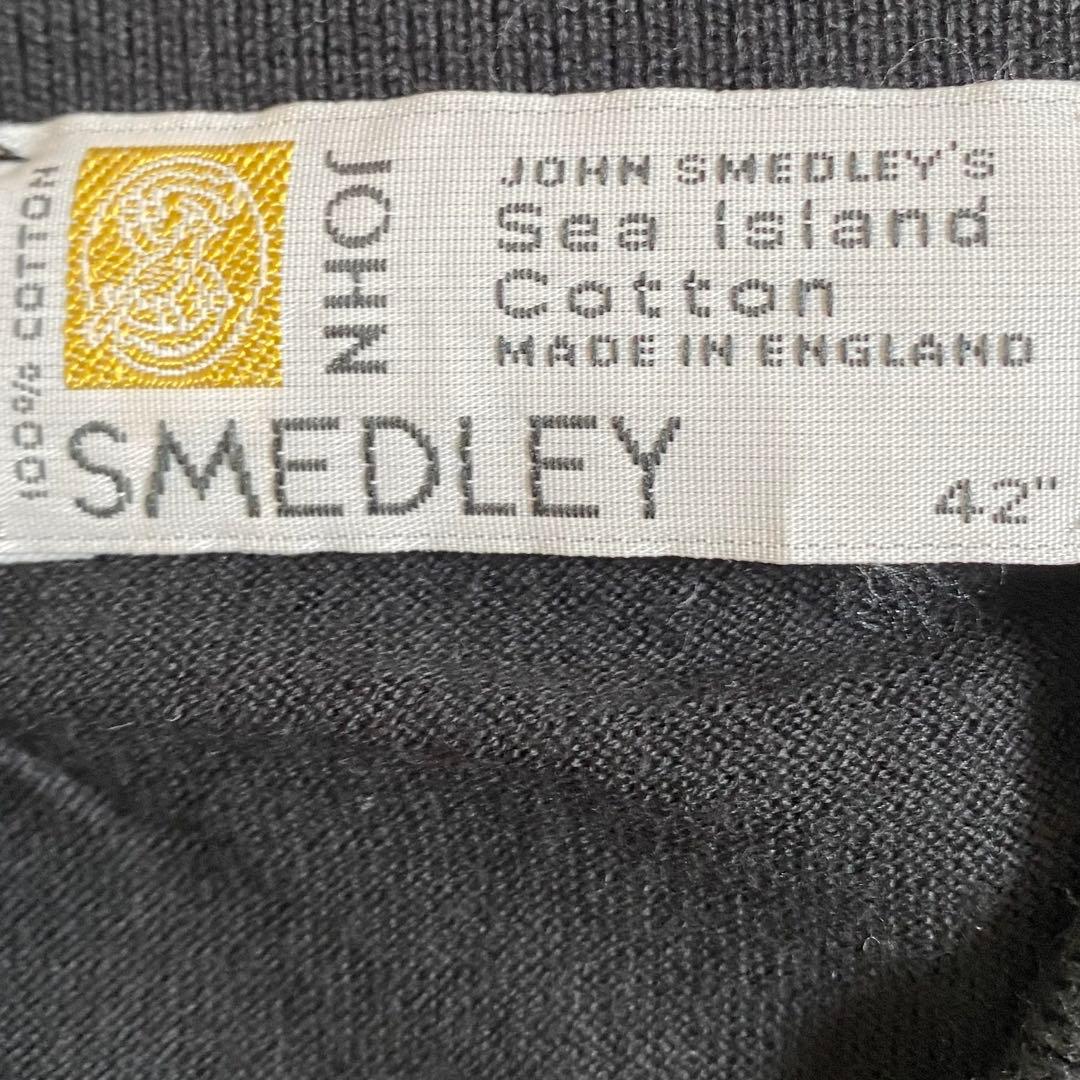 美品 イギリス製 john smedley ニットポロ シーアイランドコットン