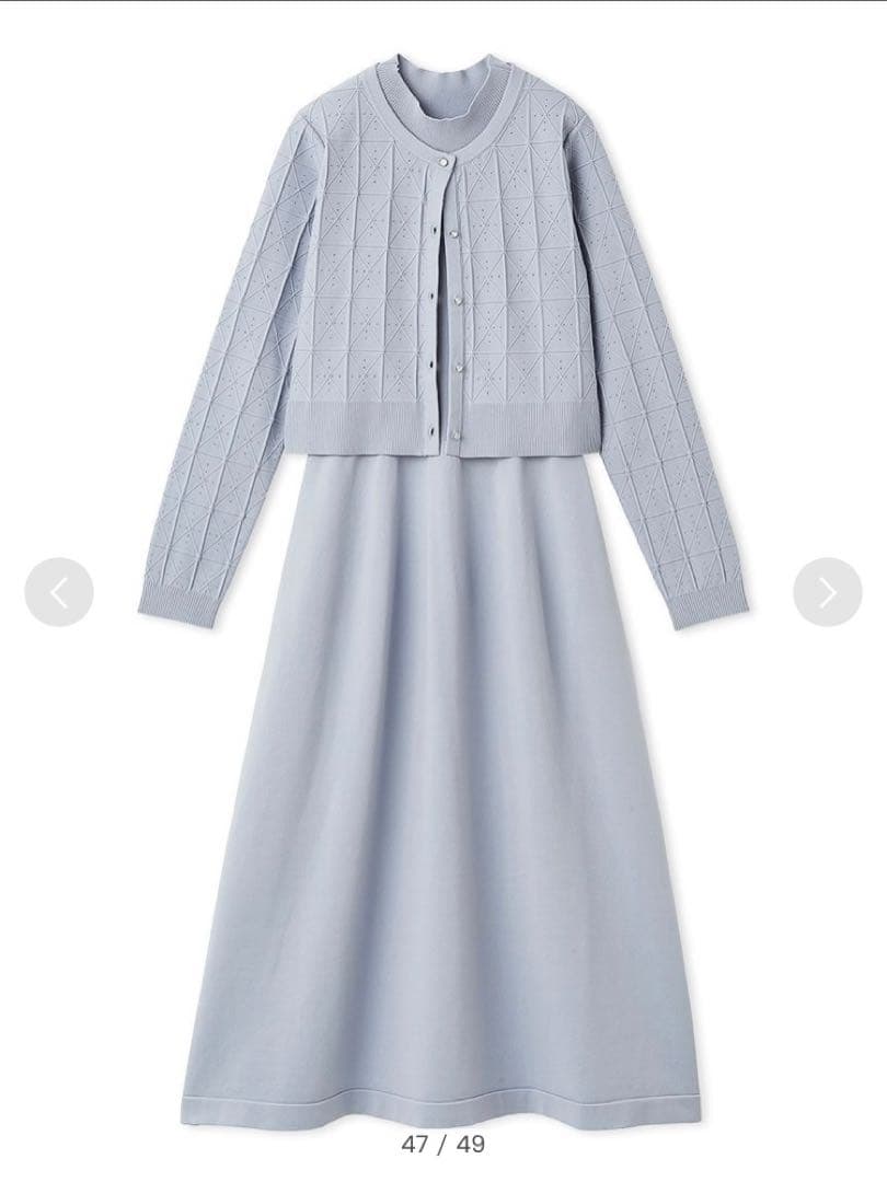 【新品未使用タグ付き】CELFORD ニットワンピースセット SAX 36 現行