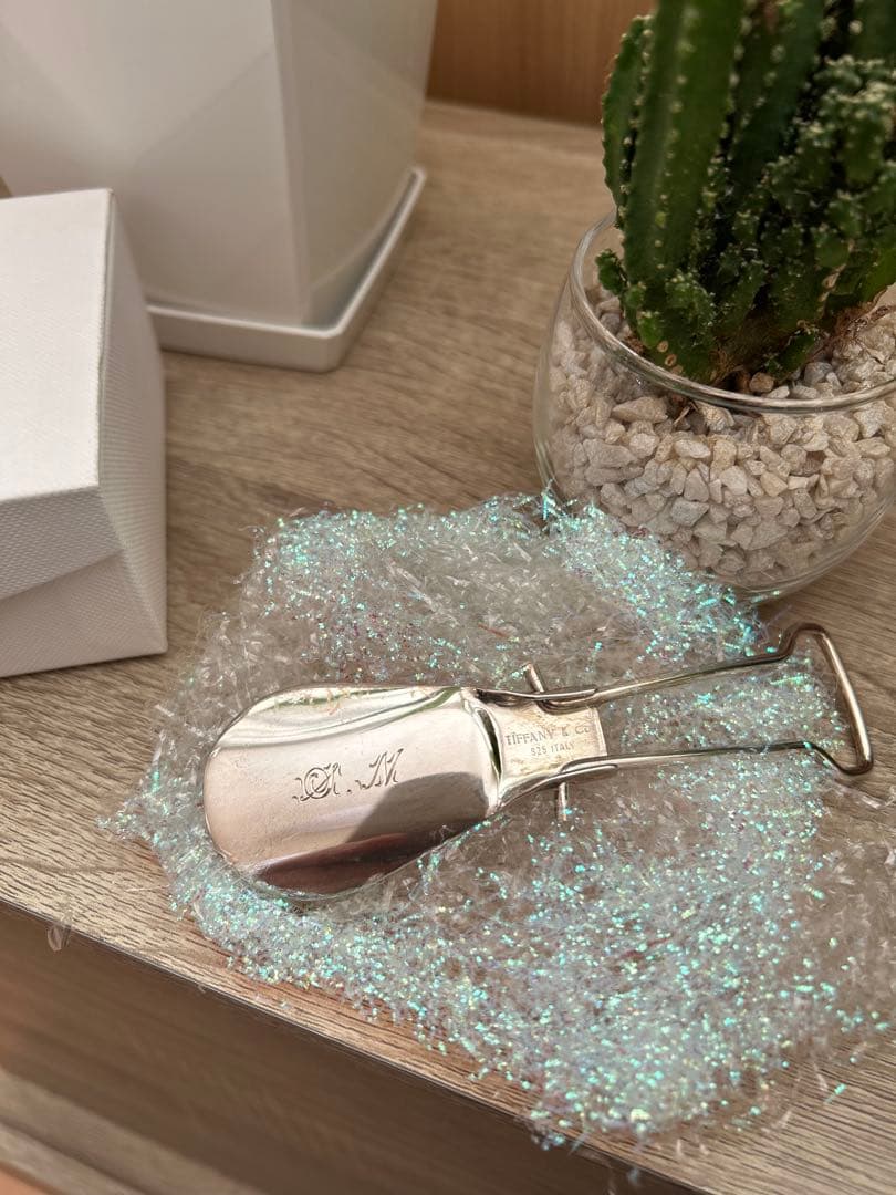 ティファニー　折りたたみ式 シューホーン 靴ベラ　シルバー　スーツ　メンズ　美品