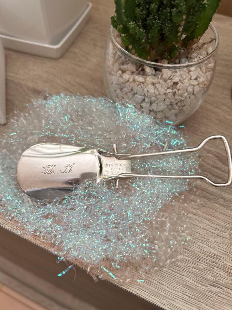 ティファニー　折りたたみ式 シューホーン 靴ベラ　シルバー　スーツ　メンズ　美品