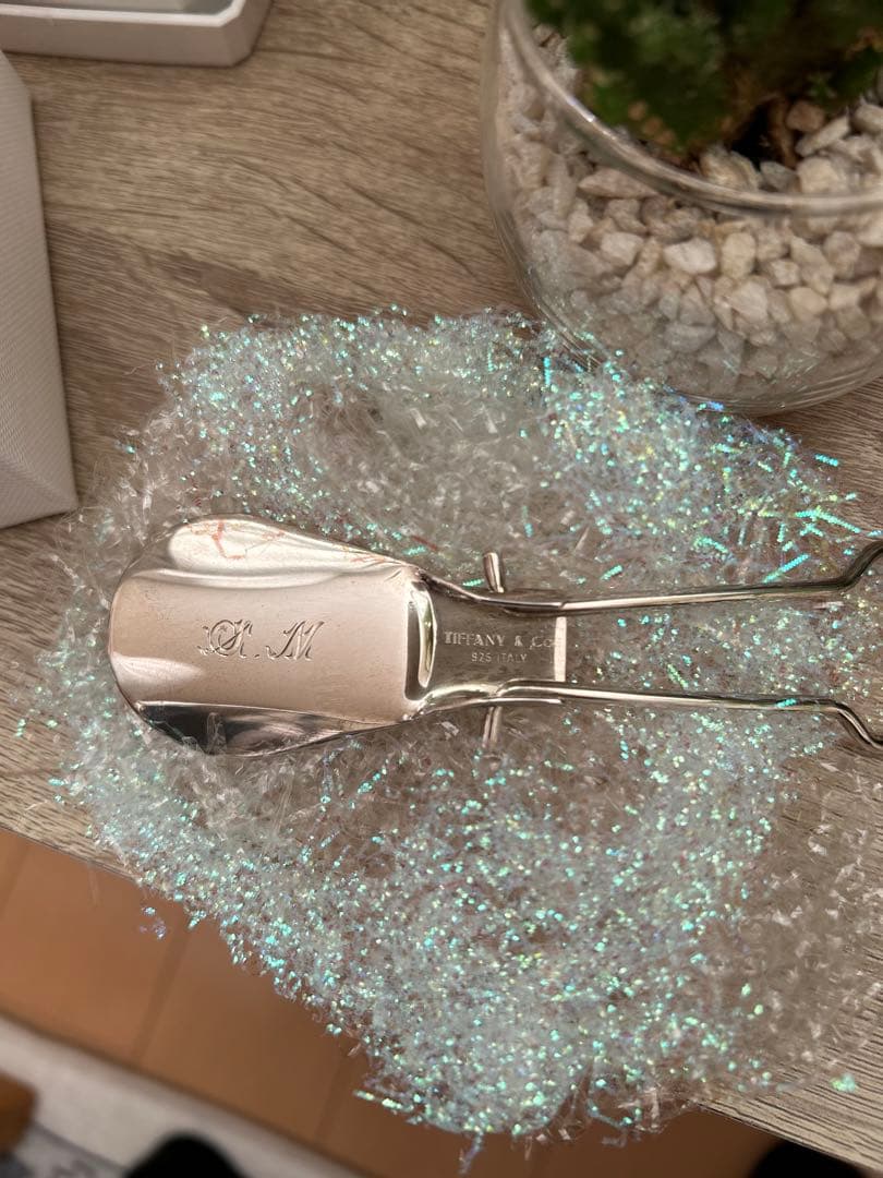 ティファニー　折りたたみ式 シューホーン 靴ベラ　シルバー　スーツ　メンズ　美品