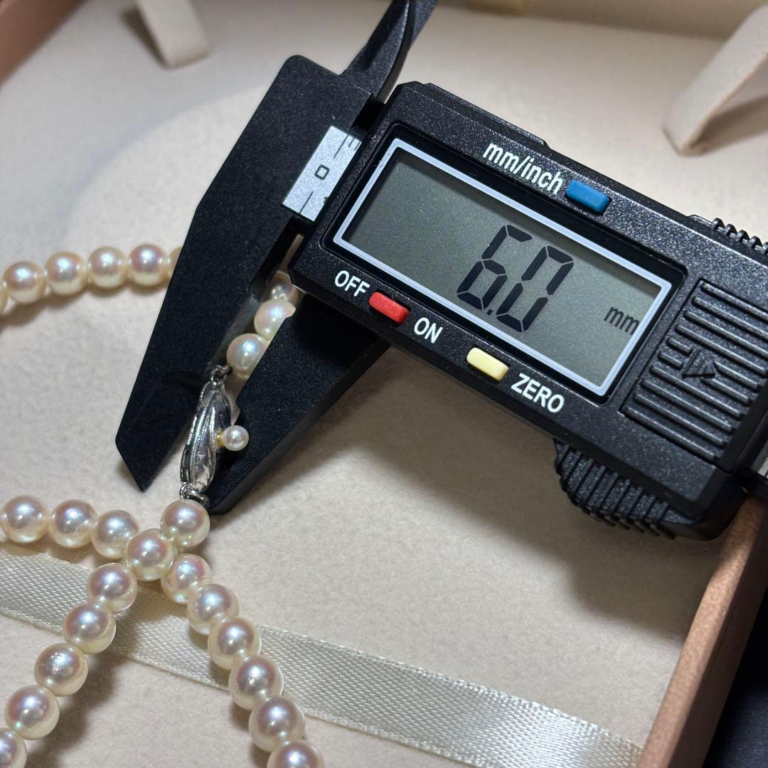 【テリ抜群✨】あこや真珠　パール　ネックレス　約6.0-6.5mm 本真珠