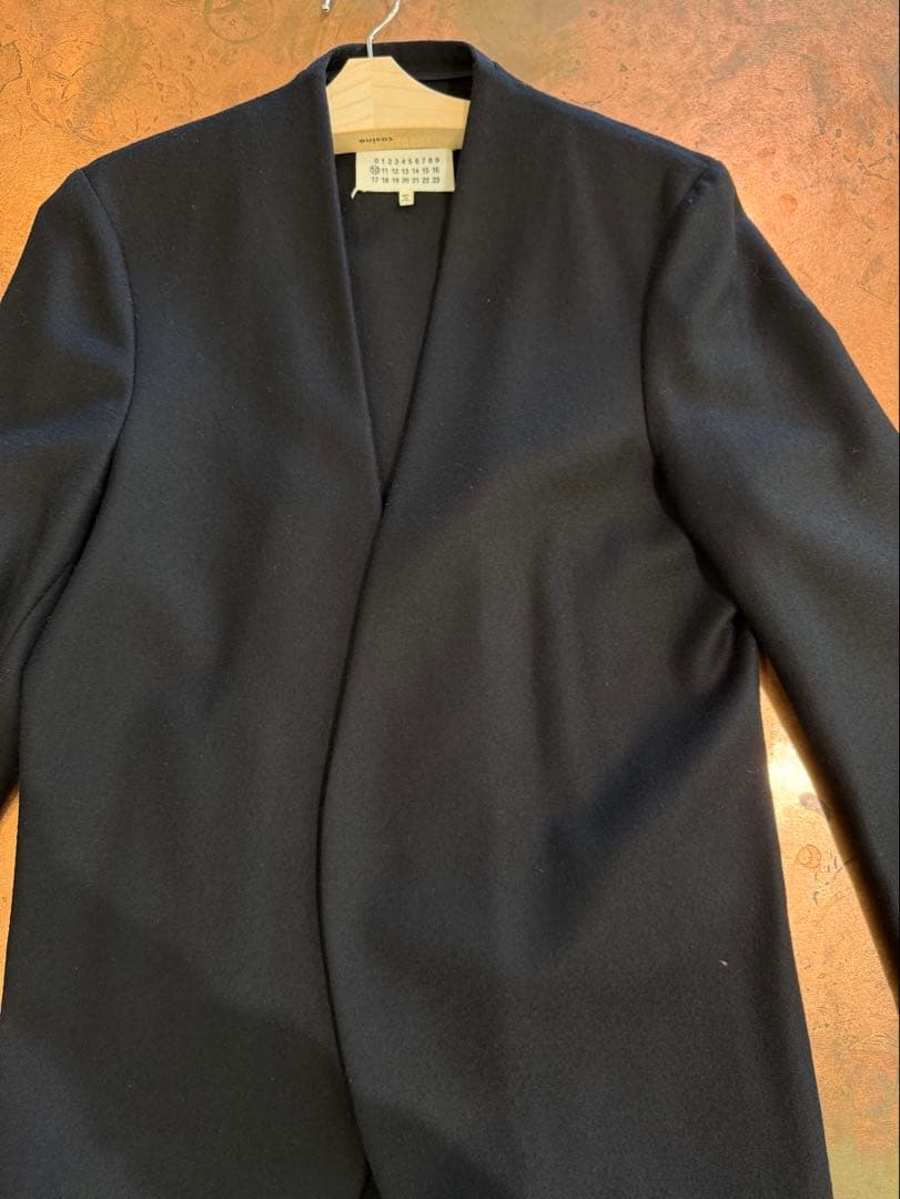 メゾンマルジェラ ノーカラージャケウール混紡 44